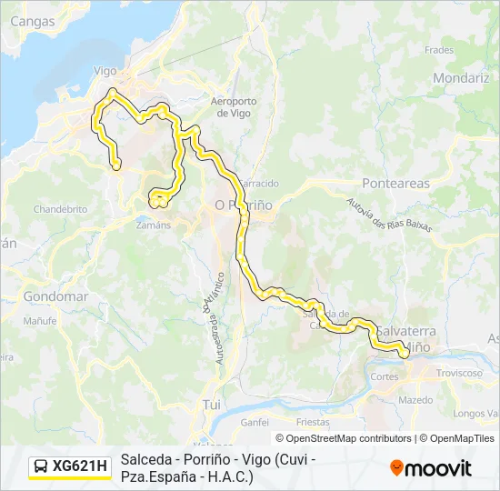 XG621H Bus Line Map