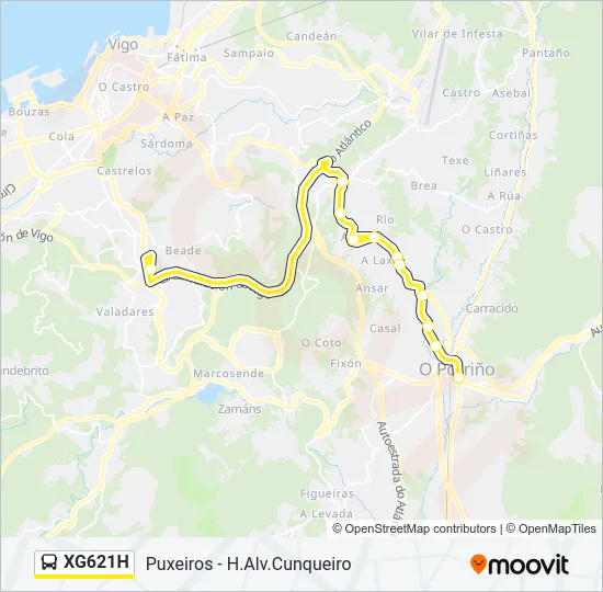 XG621H Bus Line Map