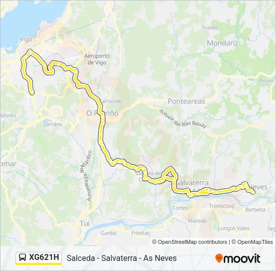 XG621H Bus Line Map