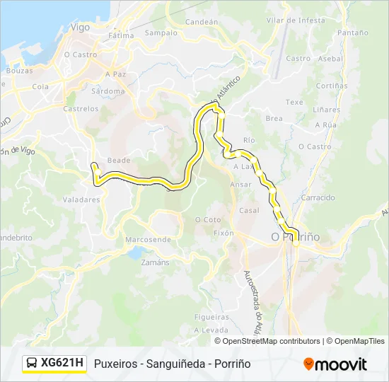 XG621H Bus Line Map