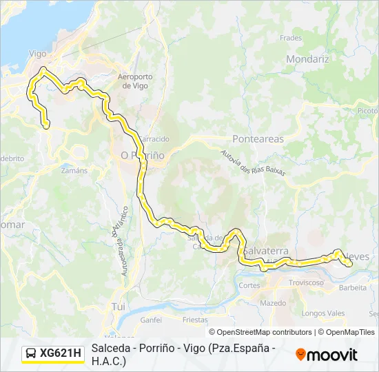 XG621H Bus Line Map