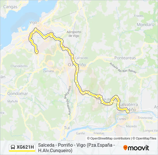 XG621H Bus Line Map