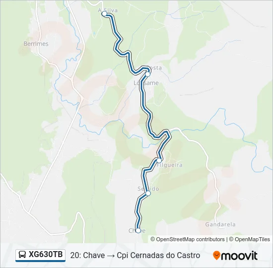 XG630TB Bus Line Map