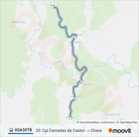XG630TB Bus Line Map