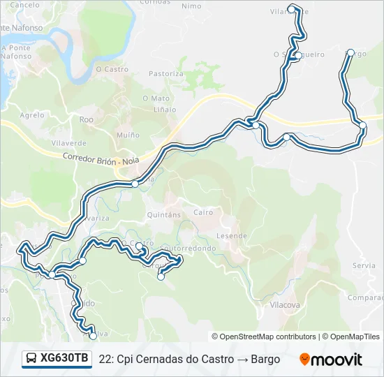 XG630TB Bus Line Map