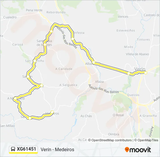 XG61451 Bus Line Map