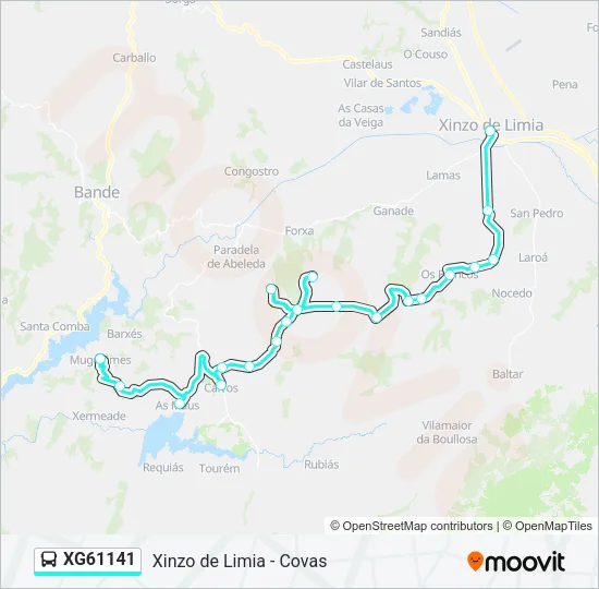 XG61141 Bus Line Map