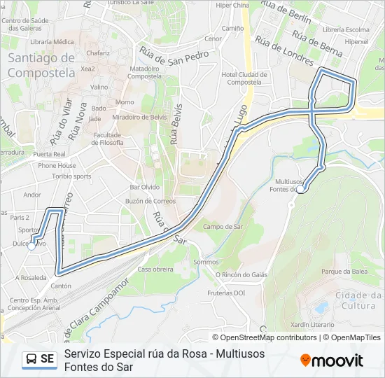 SE Bus Line Map