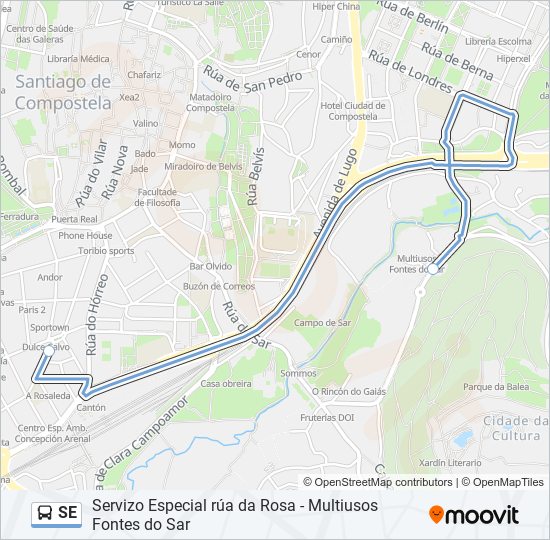 Mapa de SE de autobús