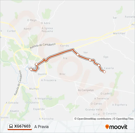 XG67603 Bus Line Map