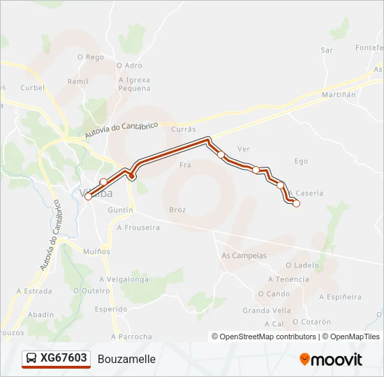 XG67603 Bus Line Map