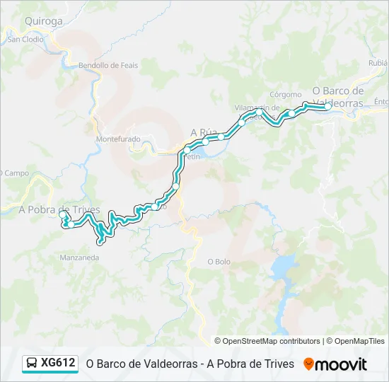 XG612 Bus Line Map