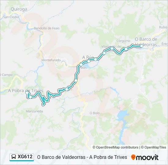 XG612 Bus Line Map