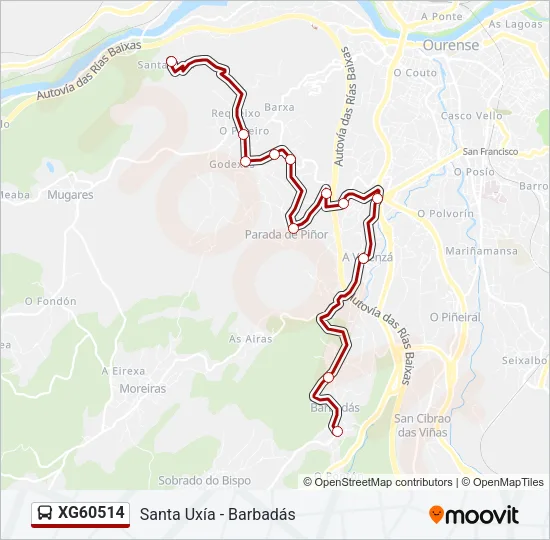 XG60514 Bus Line Map