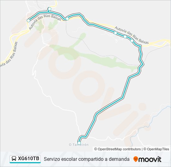 Mapa de XG610TB de autobús