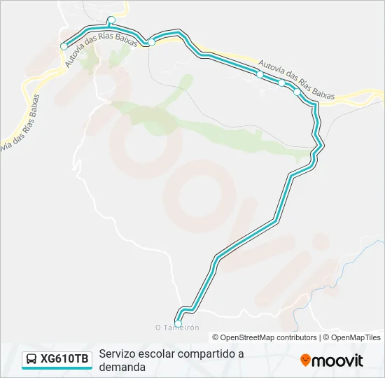 XG610TB bus Mapa de línia
