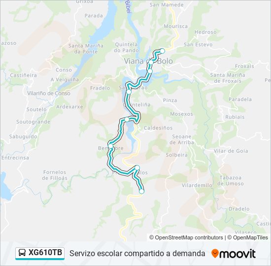 Mapa de XG610TB de autobús