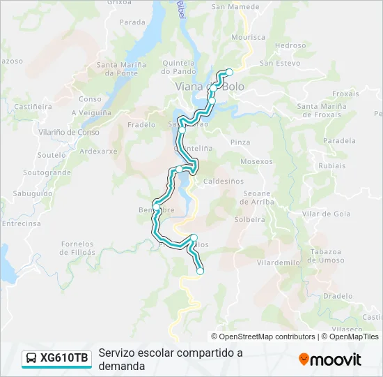 XG610TB bus Mapa de línia