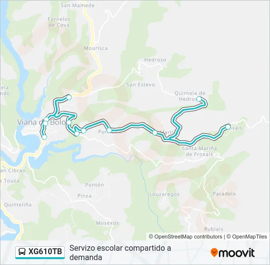 XG610TB bus Mapa de línia