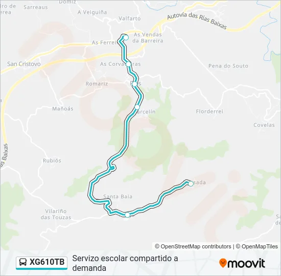 XG610TB Bus Line Map