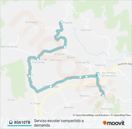 XG610TB Bus Line Map