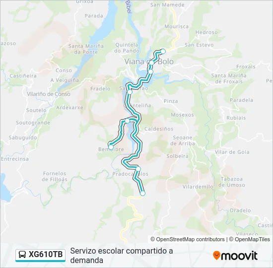 XG610TB bus Mapa de línia