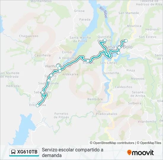 XG610TB Bus Line Map
