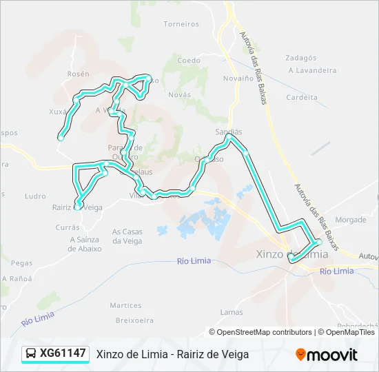XG61147 Bus Line Map
