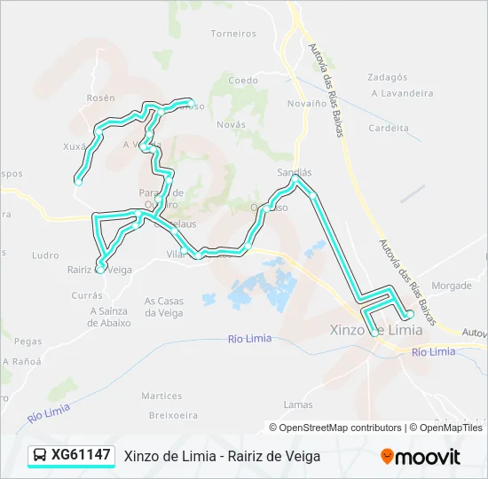 XG61147 Bus Line Map