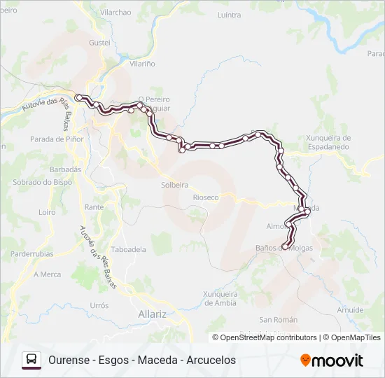 XG60208/9 bus Mapa de línia