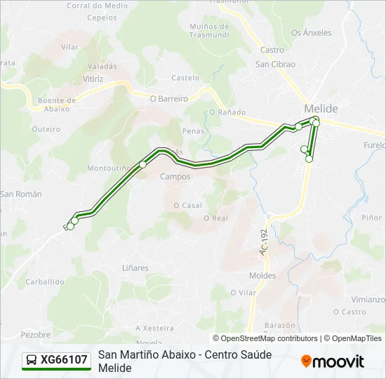 XG66107 Bus Line Map