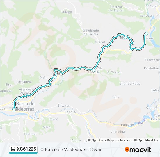 Mapa de XG61225 de autobús