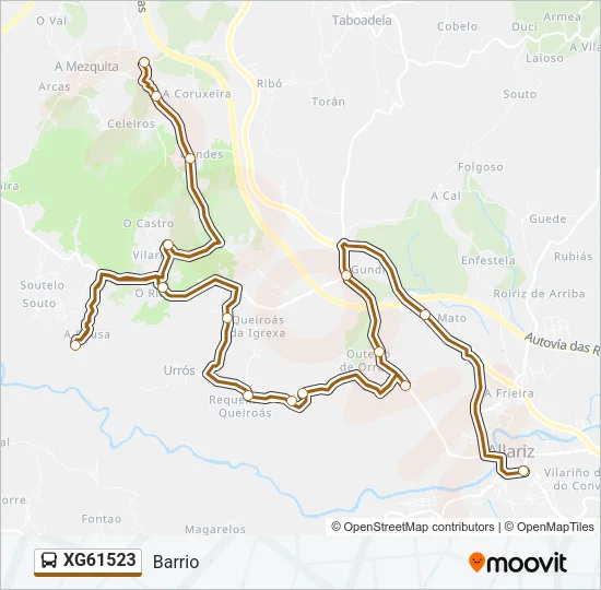 XG61523 Bus Line Map