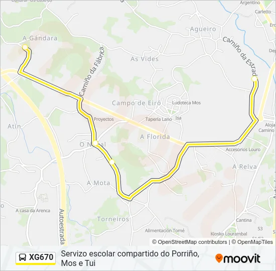 XG670 Bus Line Map
