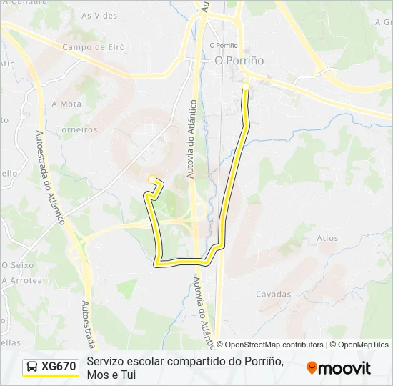 XG670 Bus Line Map