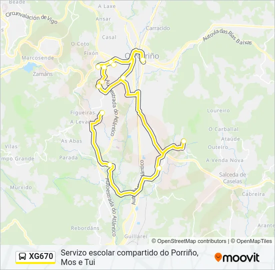 XG670 Bus Line Map