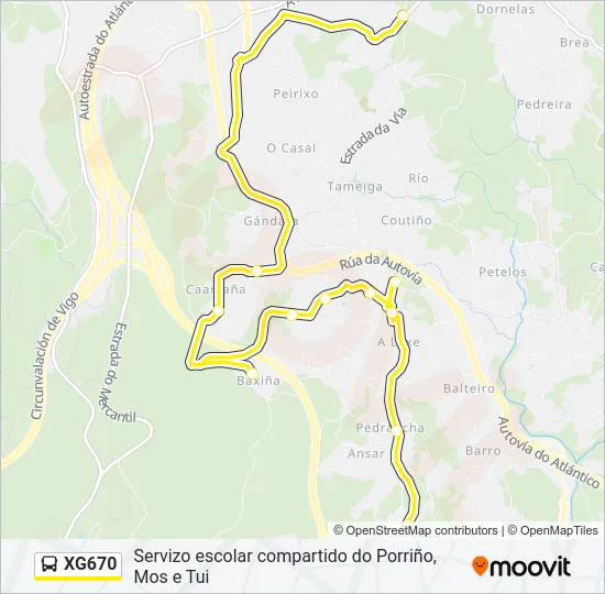 XG670 Bus Line Map