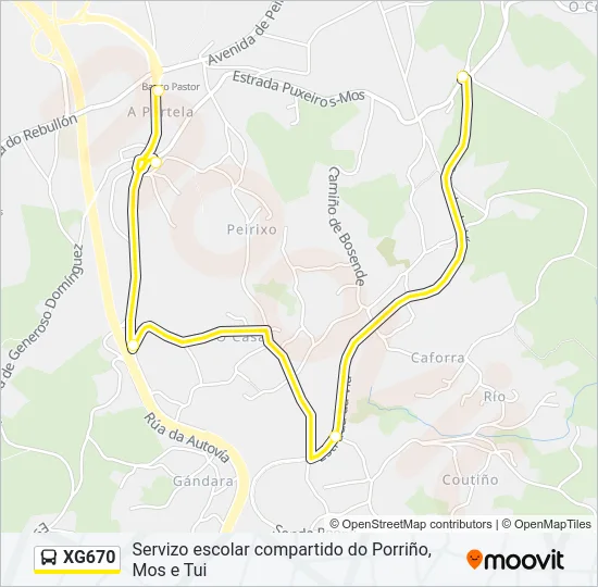 XG670 Bus Line Map