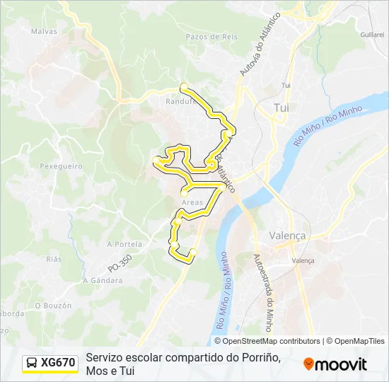 XG670 Bus Line Map