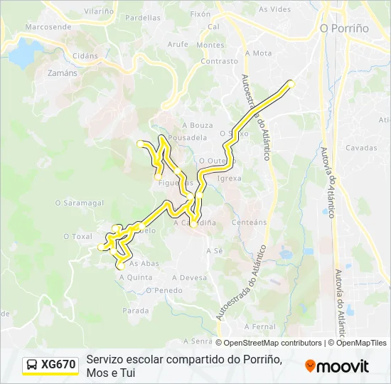 XG670 Bus Line Map