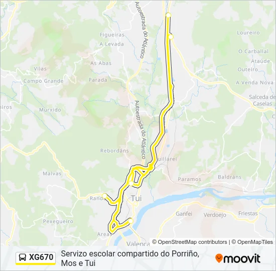XG670 Bus Line Map