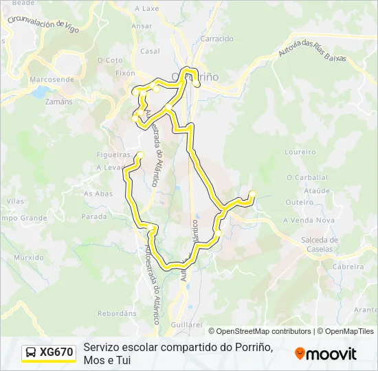 XG670 Bus Line Map