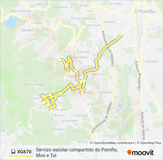 XG670 Bus Line Map