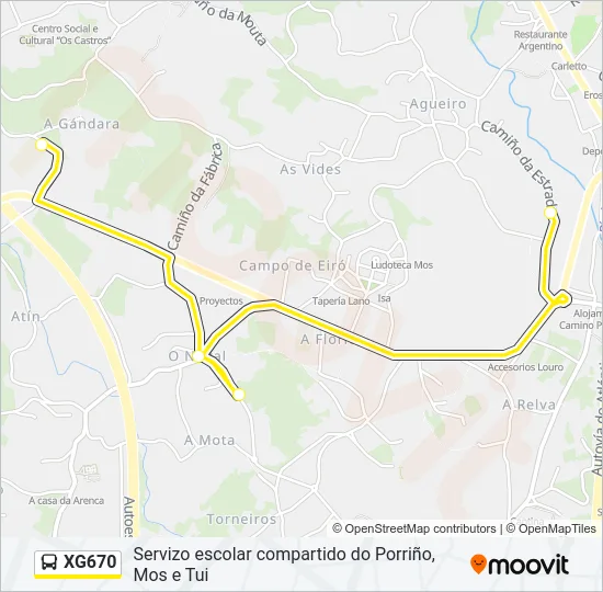 XG670 Bus Line Map