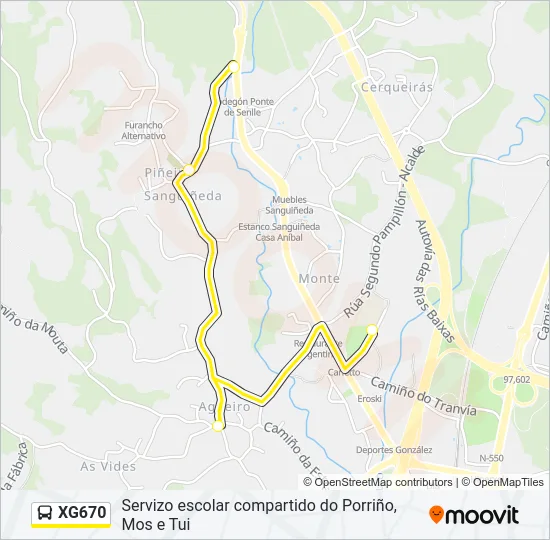 XG670 Bus Line Map