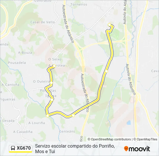 XG670 Bus Line Map