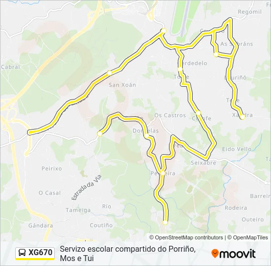 XG670 Bus Line Map
