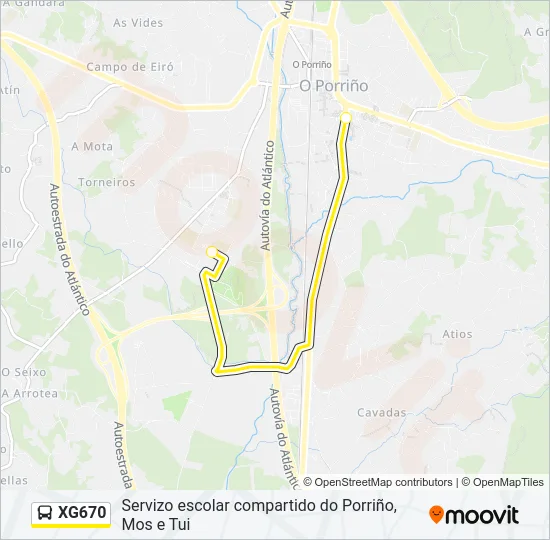 XG670 Bus Line Map