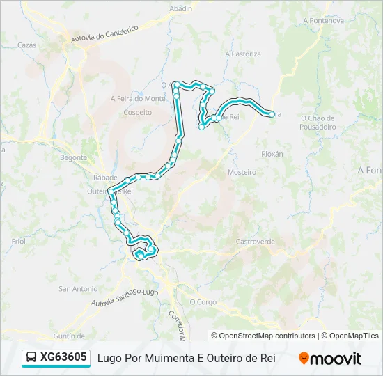 XG63605 Bus Line Map