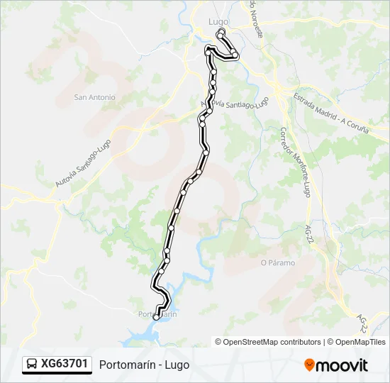 XG63701 Bus Line Map